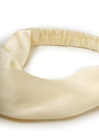 Silk Twisted Hairband - Beige - Beige - OLAH Hair Bands