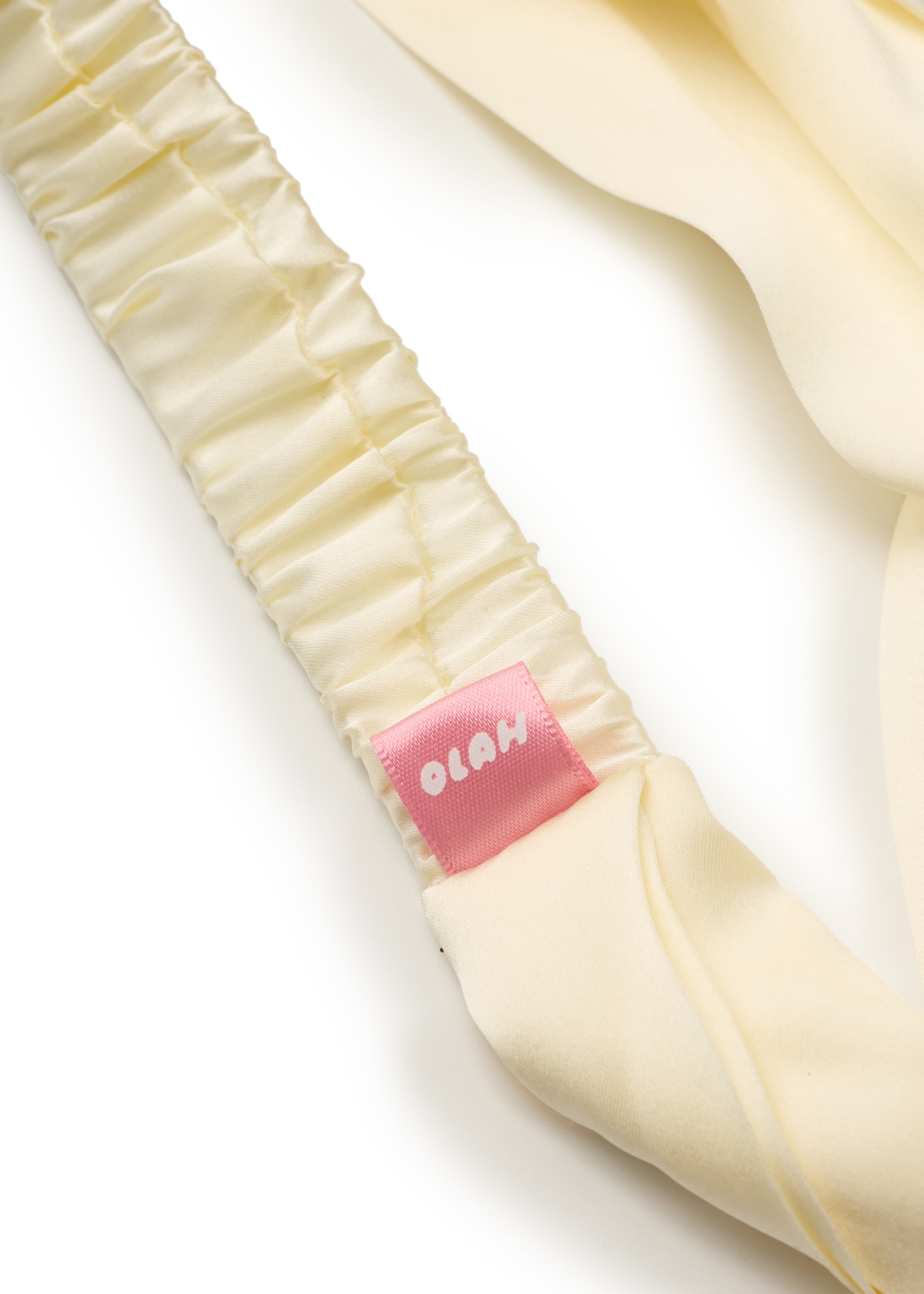 Silk Twisted Hairband - Beige