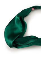 Silk Twisted Hairband - Dark Green - Green - OLAH Hair Bands