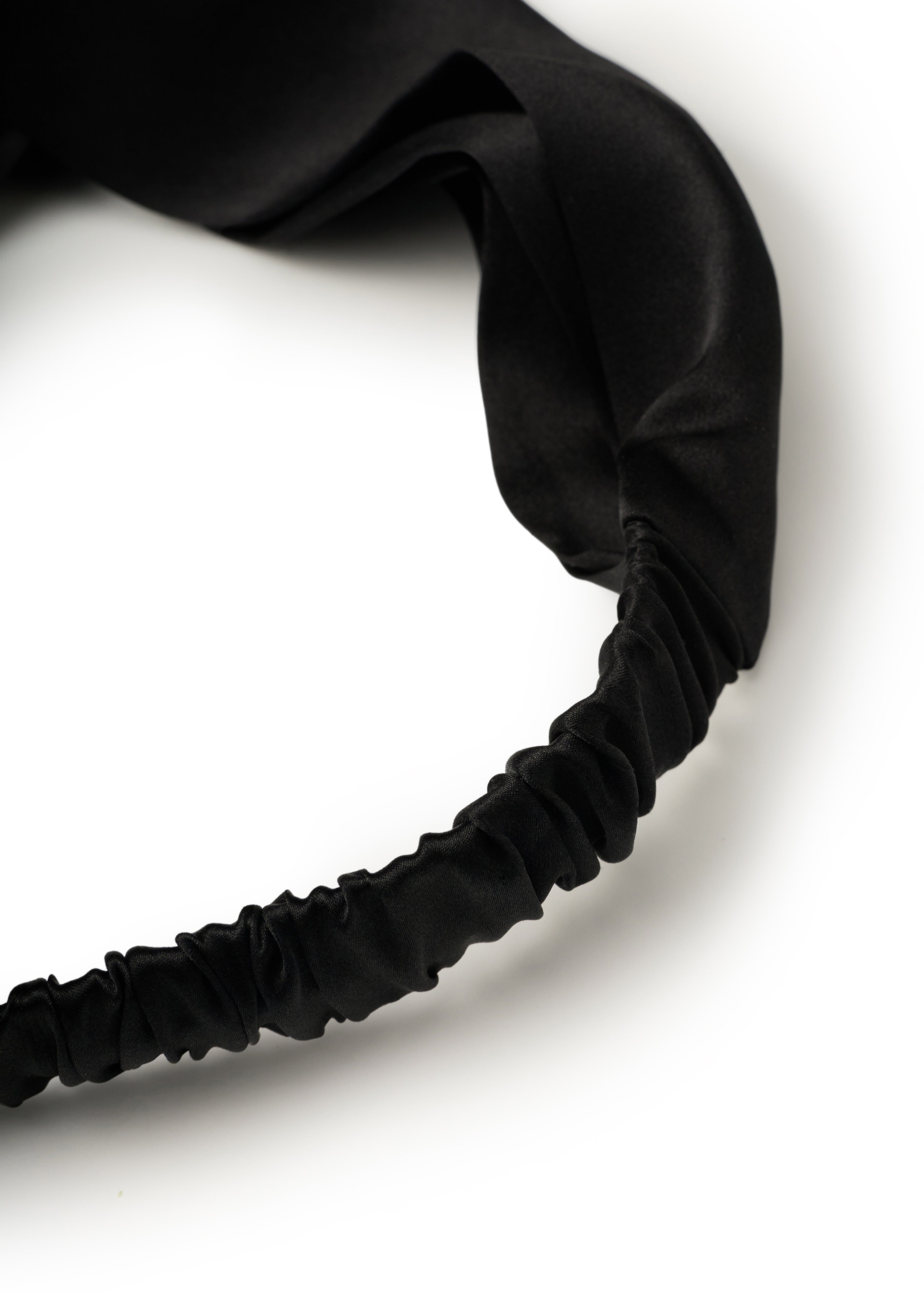 Silk Twisted Hairband - Black