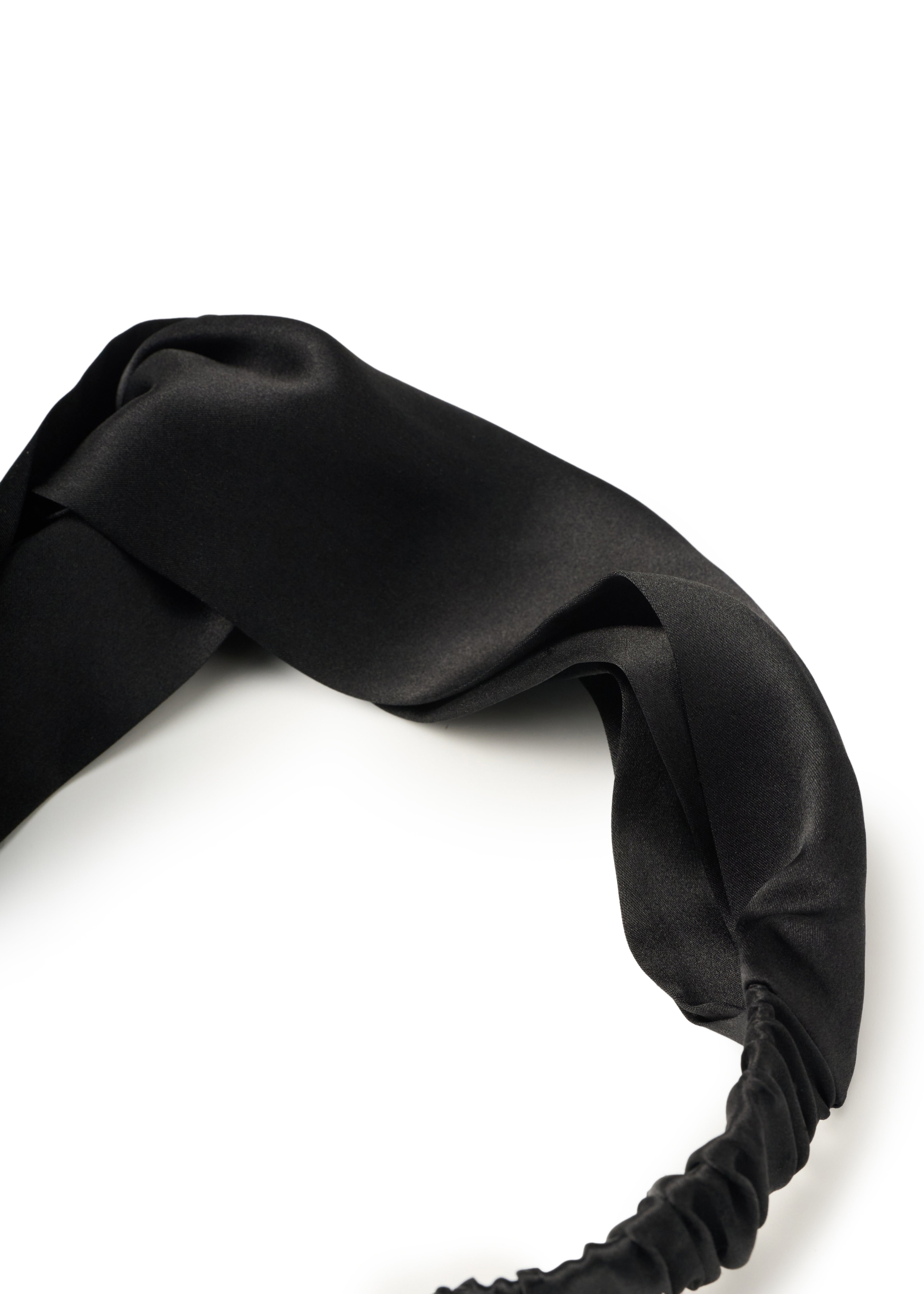 Silk Twisted Hairband - Black