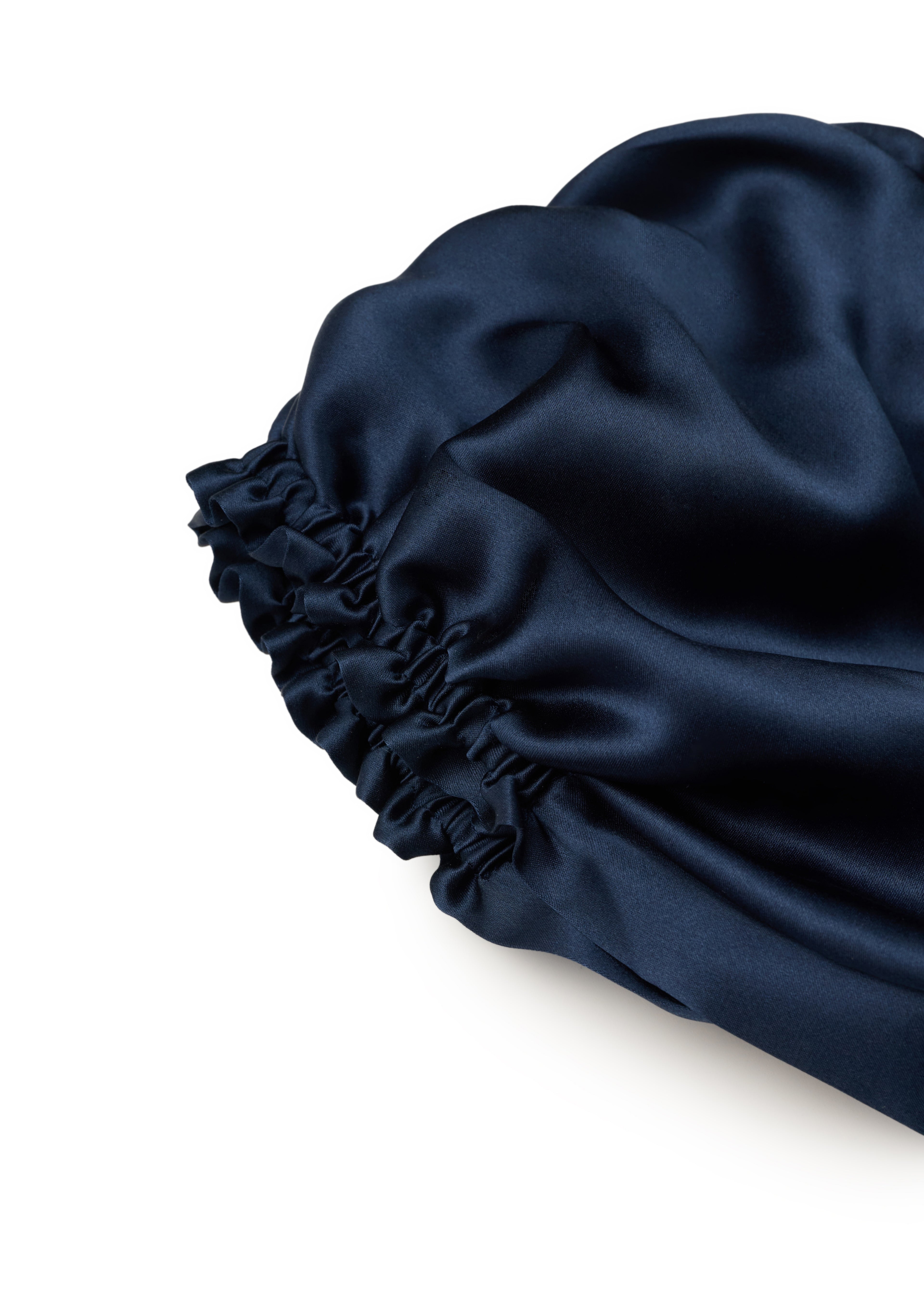 Silk Bonnet - Navy