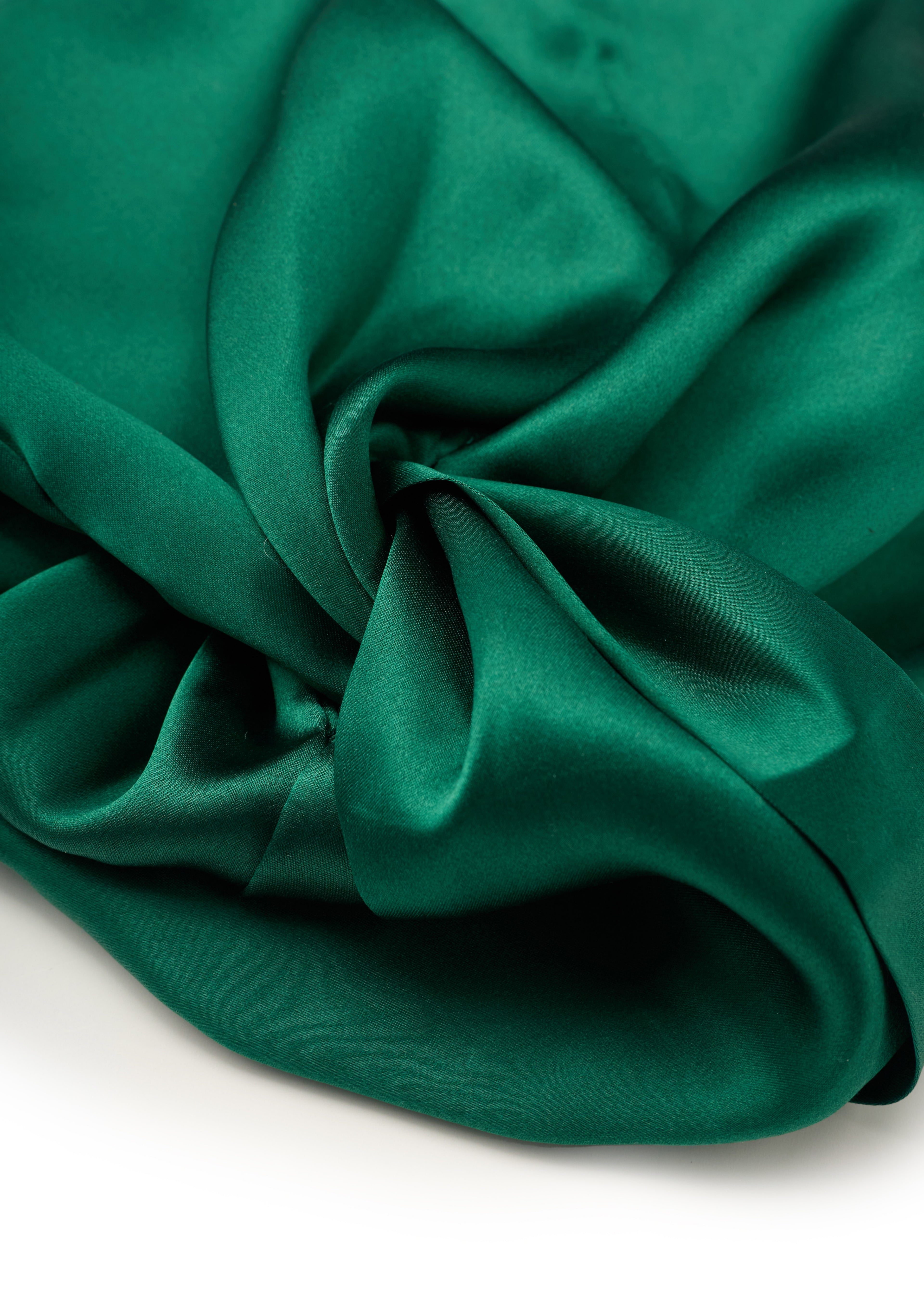 Silk Bonnet - Dark Green