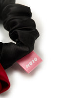 La Frida Rosa Silk Scrunchie - Red - Red - OLAH Ponytail Holders
