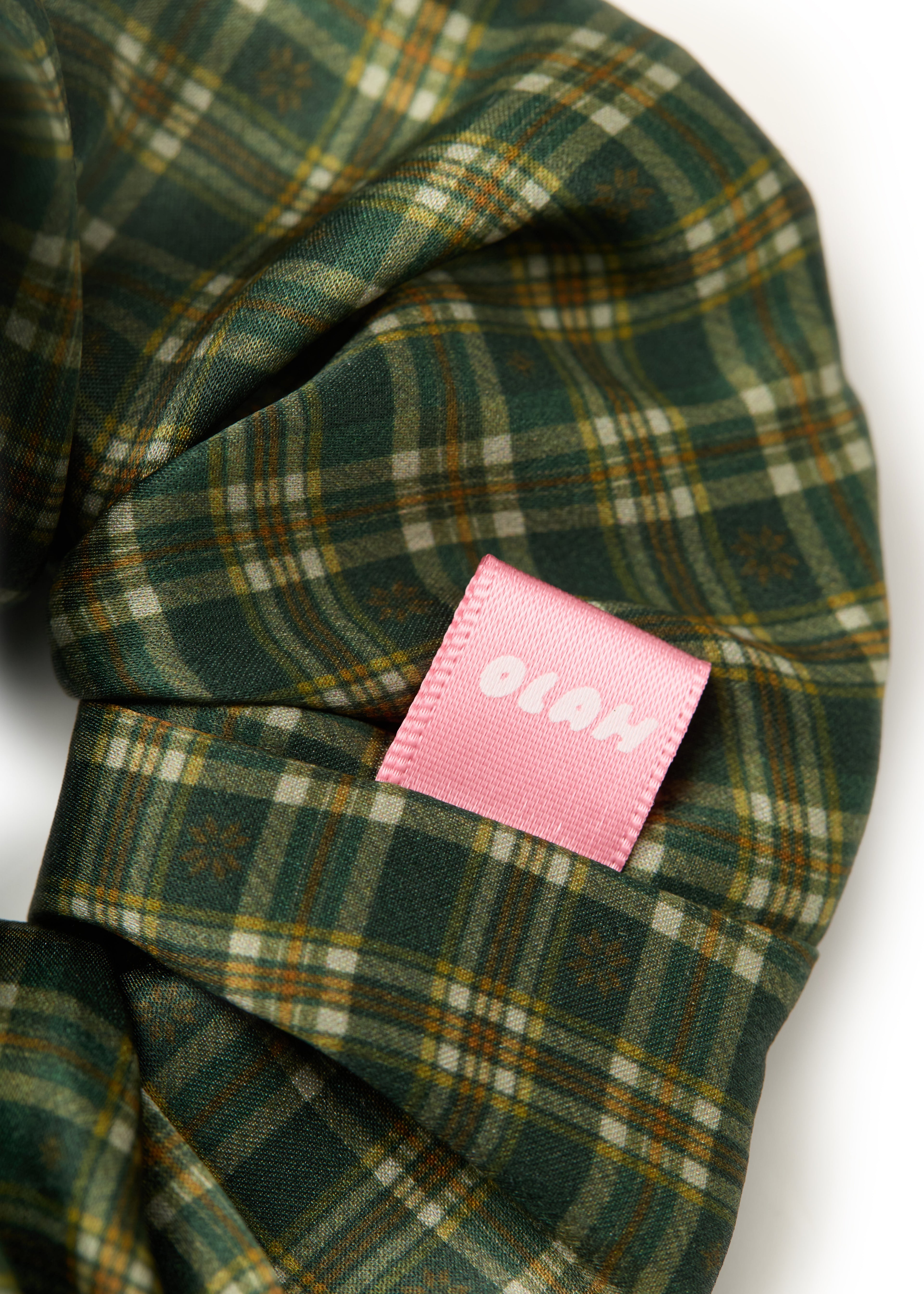 Grevelyn Silk Scrunchie - Green - Green - OLAH Ponytail Holders