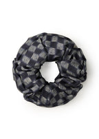 Lunelle Silk Scrunchie - Steel Blue - Blue - OLAH Ponytail Holders