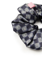 Lunelle Silk Scrunchie - Steel Blue - Blue - OLAH Ponytail Holders