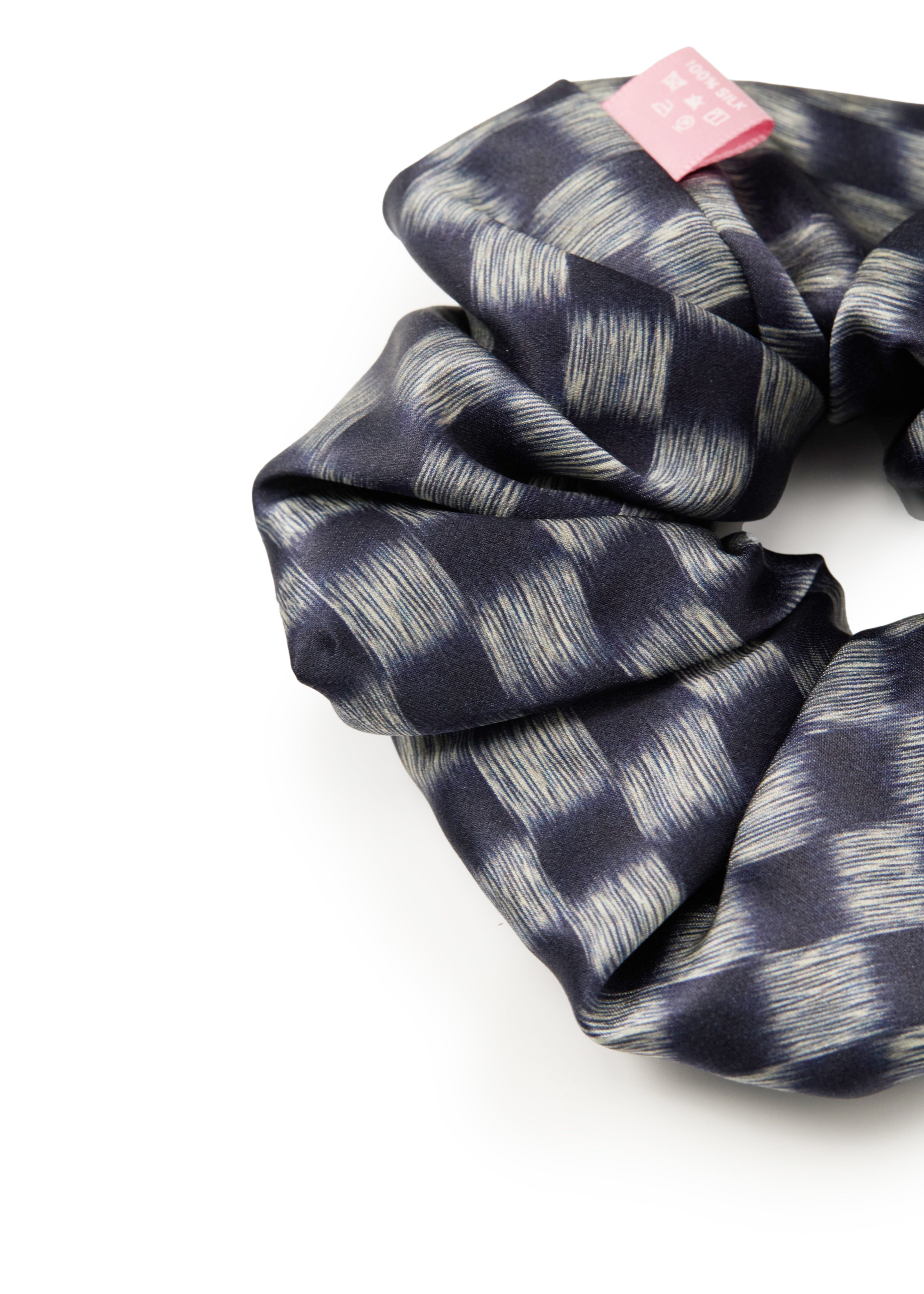 Lunelle Silk Scrunchie - Steel Blue