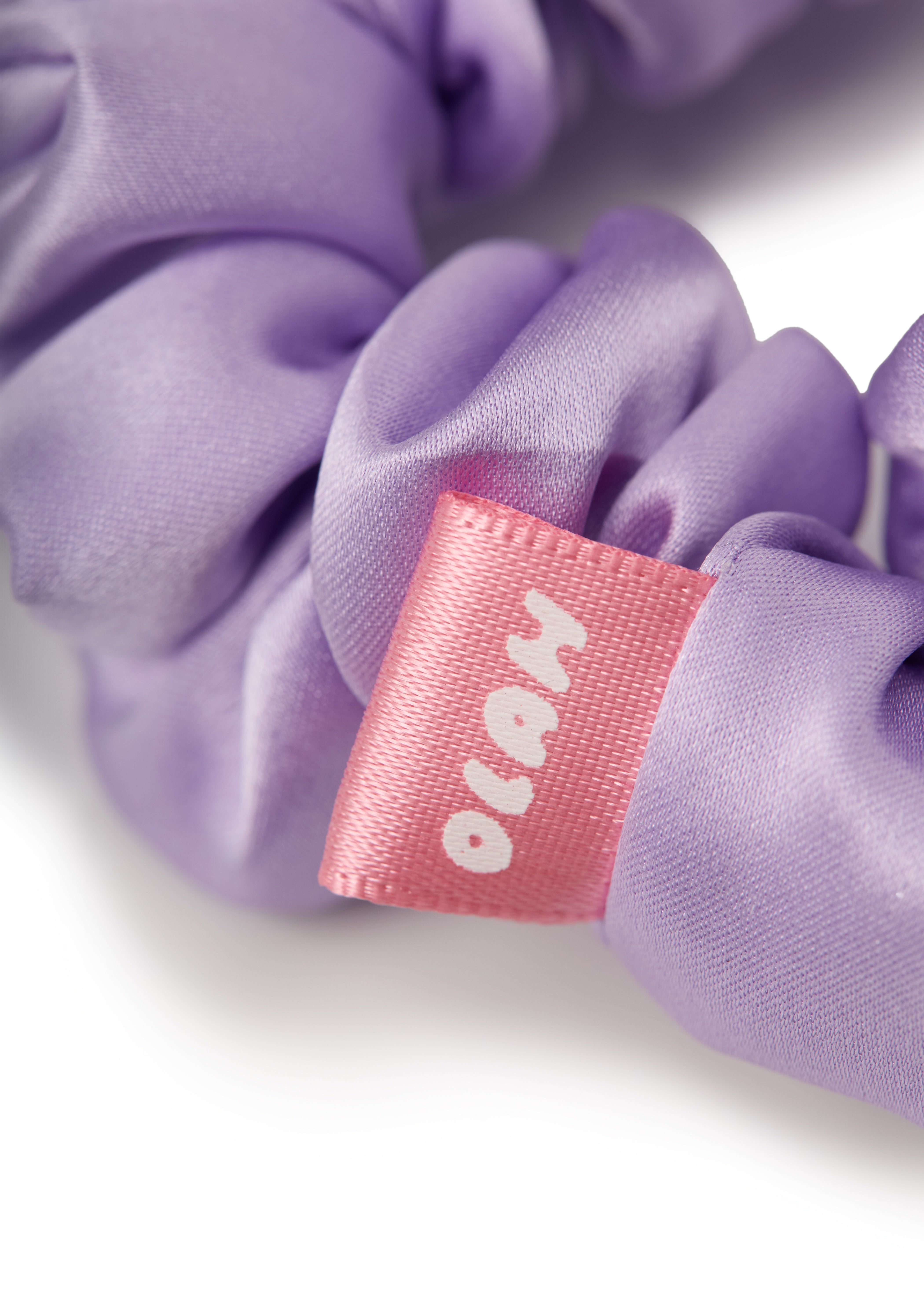 Bunny Ear Silk Hair Tie Scrunchie - Purple – OLAH