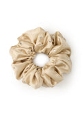 Crystal Twinkle Silk Scrunchie - Champagne - Beige - OLAH Ponytail Holders