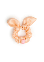 Bunny Ear Silk Hair Tie Scrunchie - Apricot