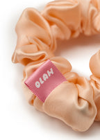 Bunny Ear Silk Hair Tie Scrunchie - Apricot