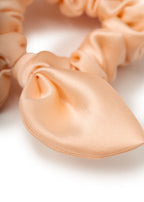 Bunny Ear Silk Hair Tie Scrunchie - Apricot