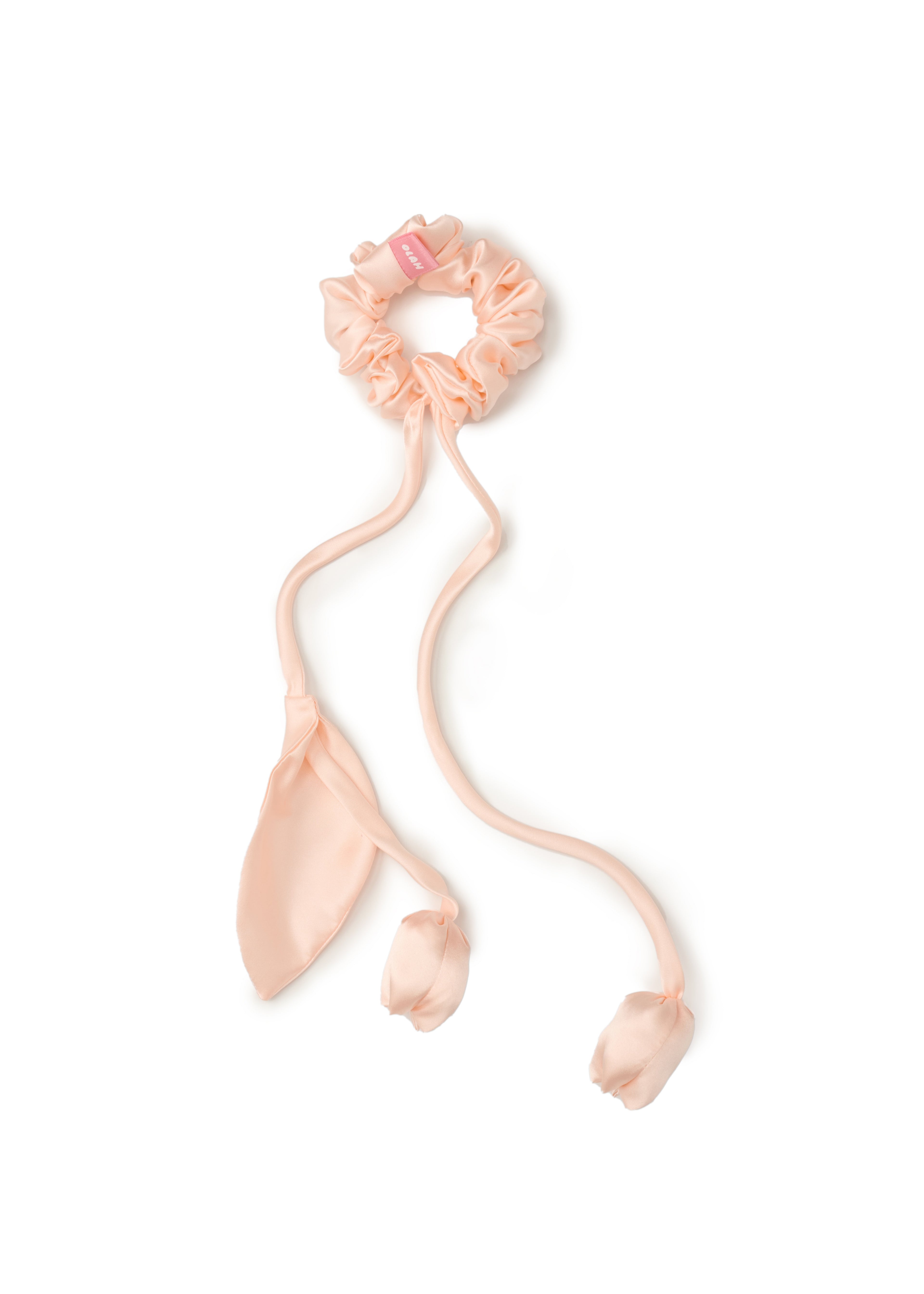 Tulip Silk Hair Tie Scrunchie - Pink