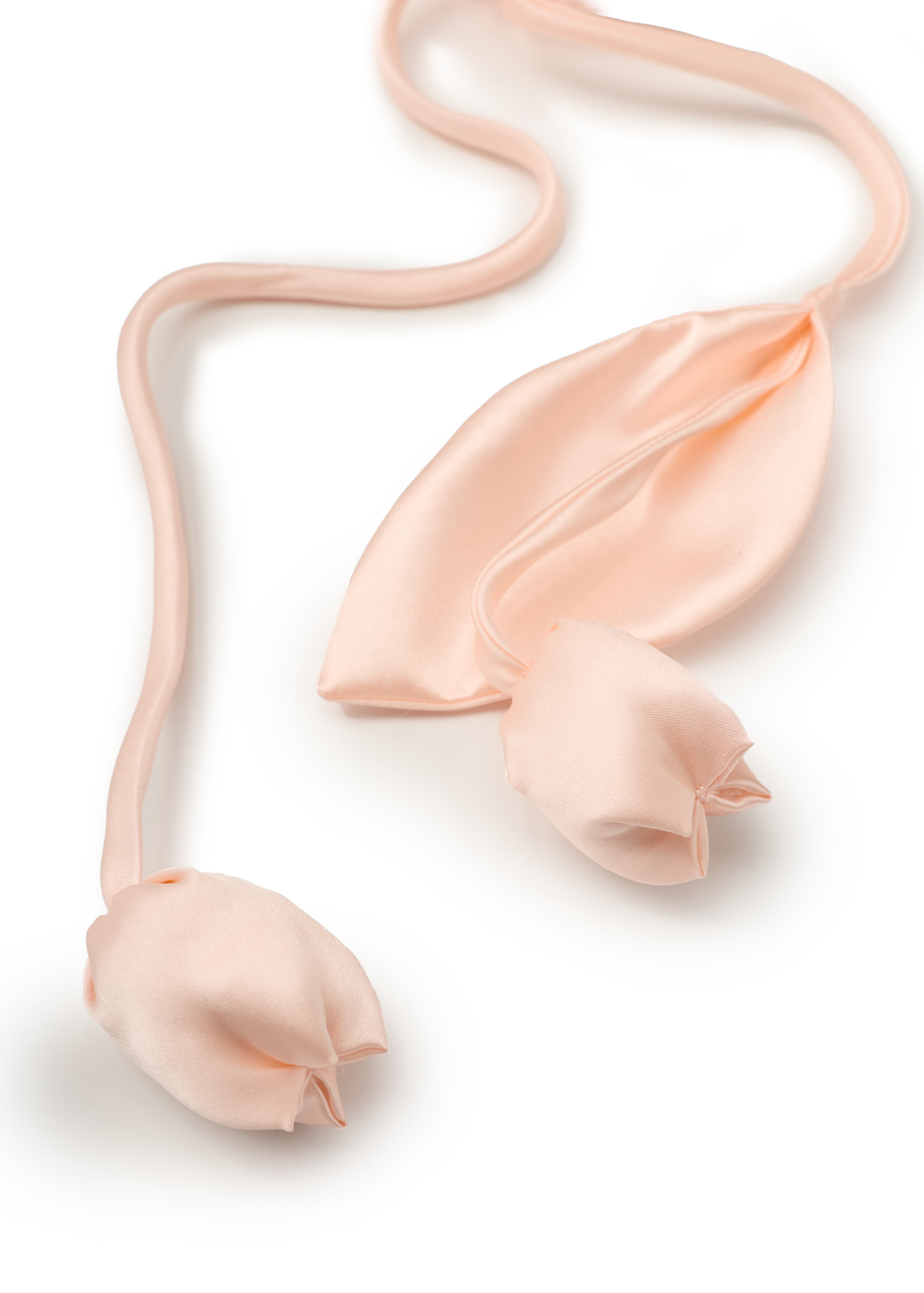 Tulip Silk Hair Tie Scrunchie - Pink - Pink - OLAH Ponytail Holders