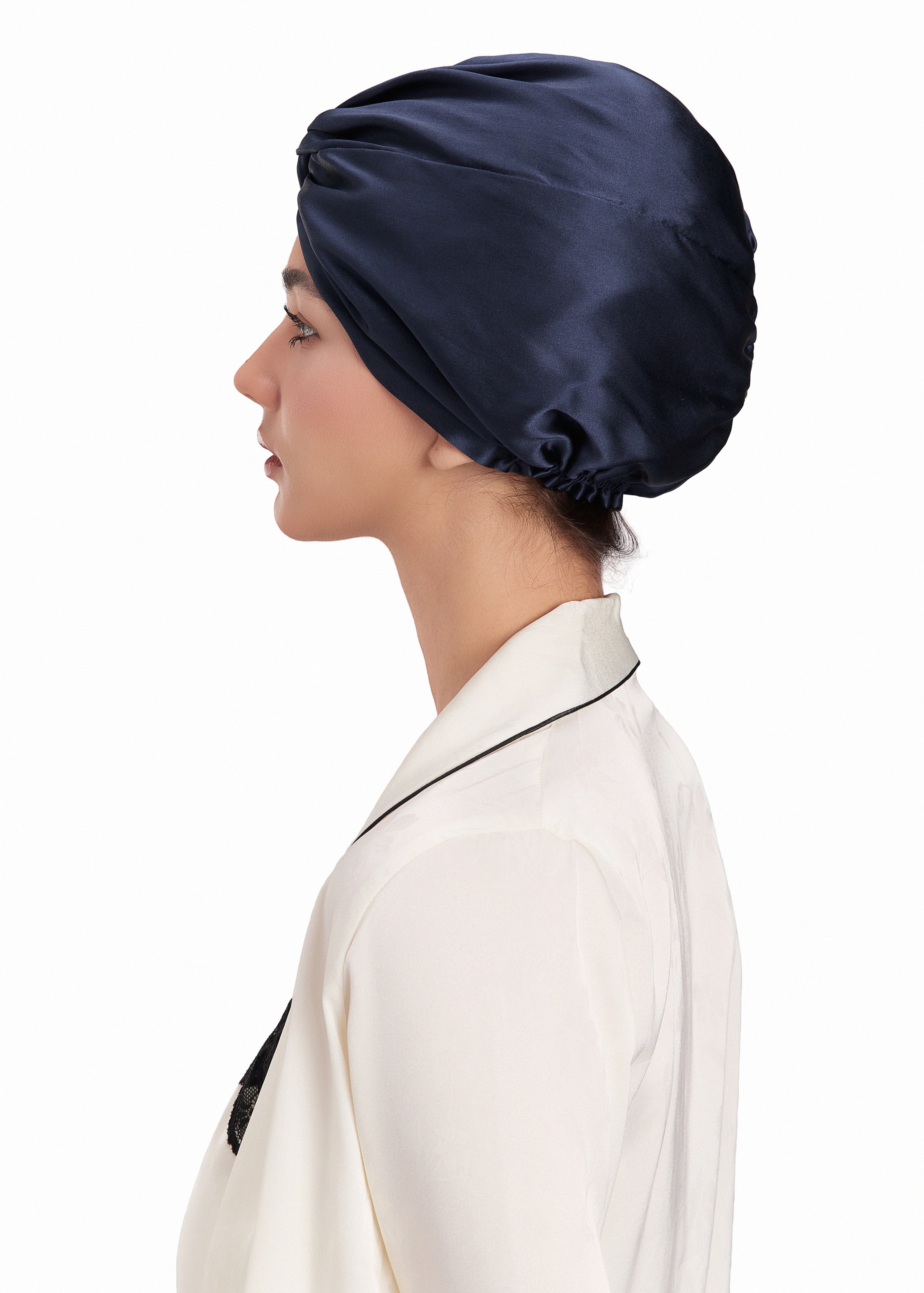Silk Bonnet - Navy