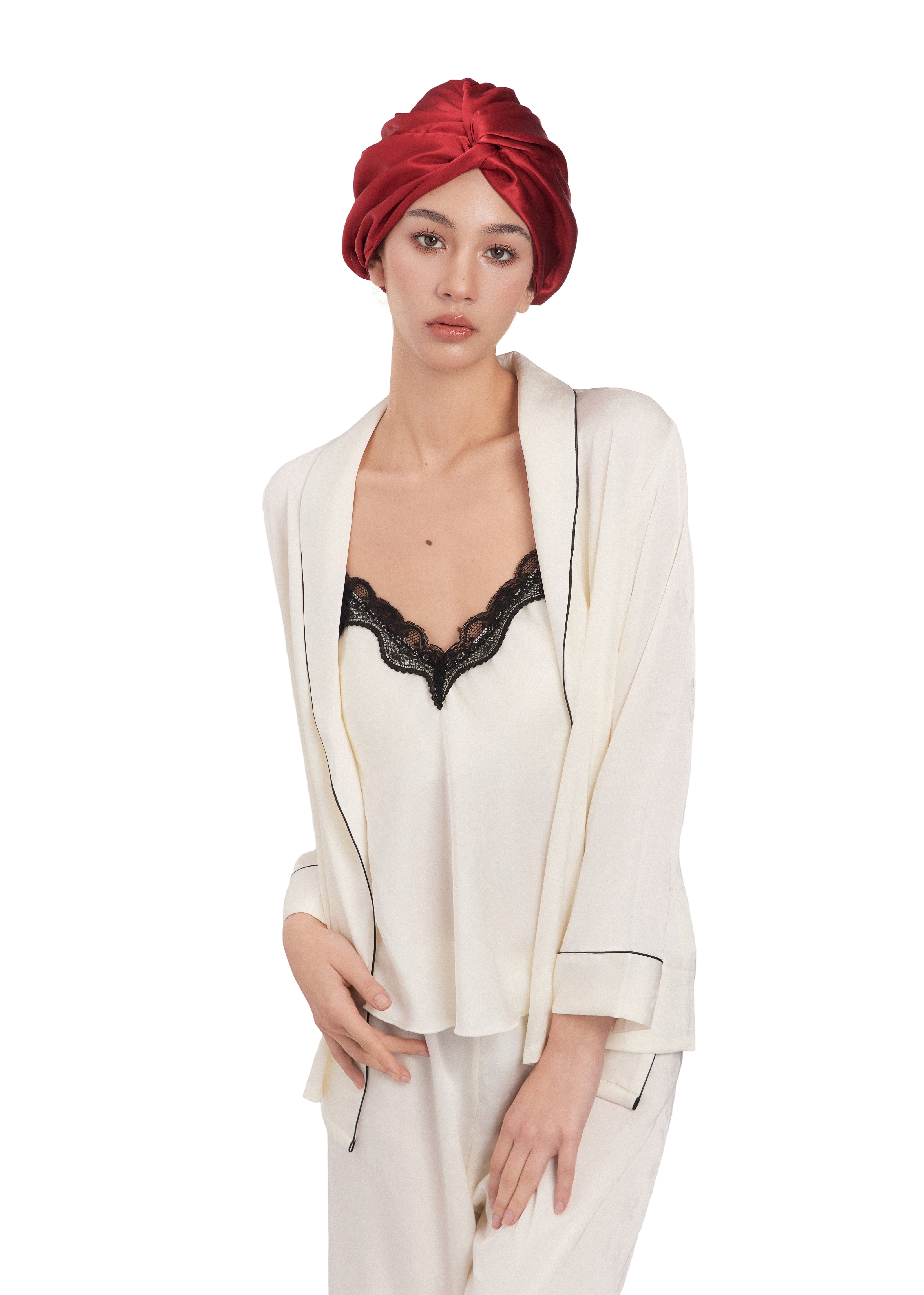 Silk Bonnet - Burgundy