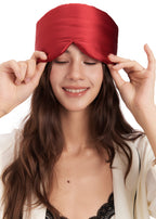 Silk Sleep Mask - Red - Red - OLAH Eye Masks