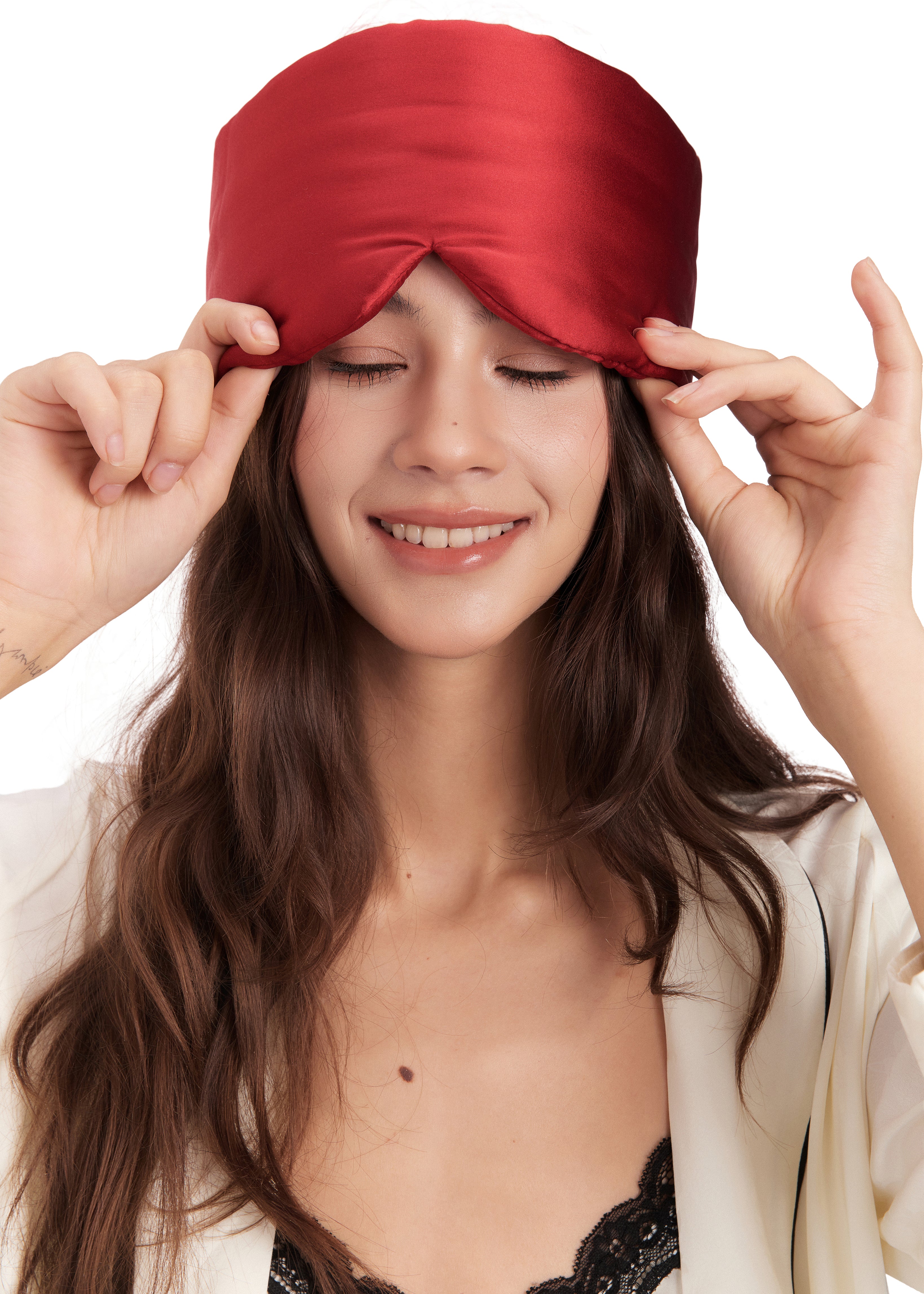Silk Sleep Mask - Red