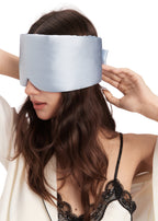 Silk Sleep Mask - Blue - Blue - OLAH Eye Masks