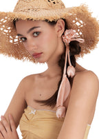Tulip Silk Hair Tie Scrunchie - Pink - Pink - OLAH Ponytail Holders