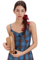 Tulip Silk Hair Tie Scrunchie - Rouge - Red - OLAH Ponytail Holders