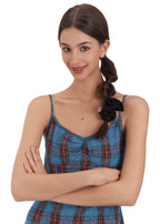 La Frida Rosa Silk Scrunchie - Black - Black - OLAH Ponytail Holders
