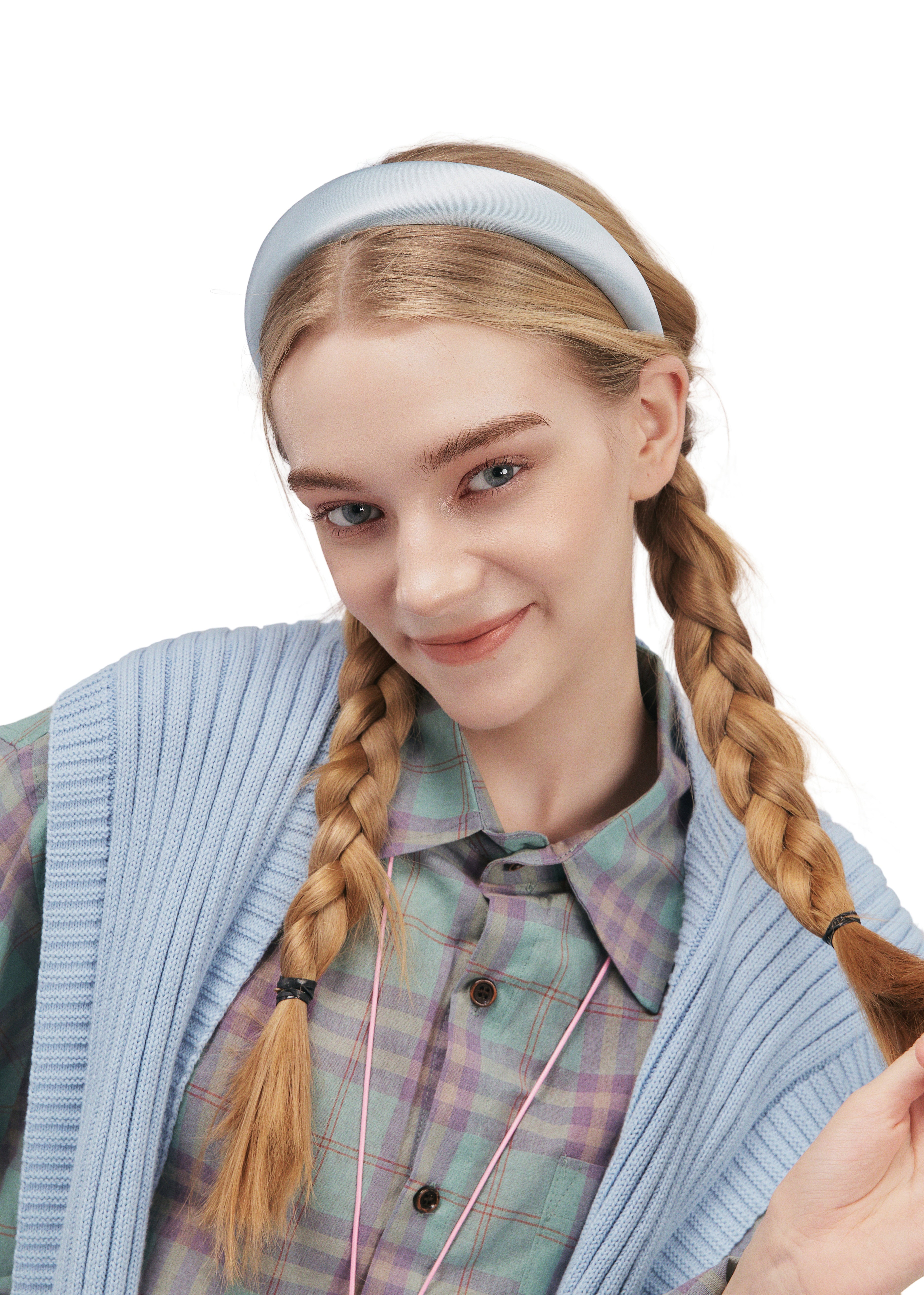 The Essential Silk Headband - Blue