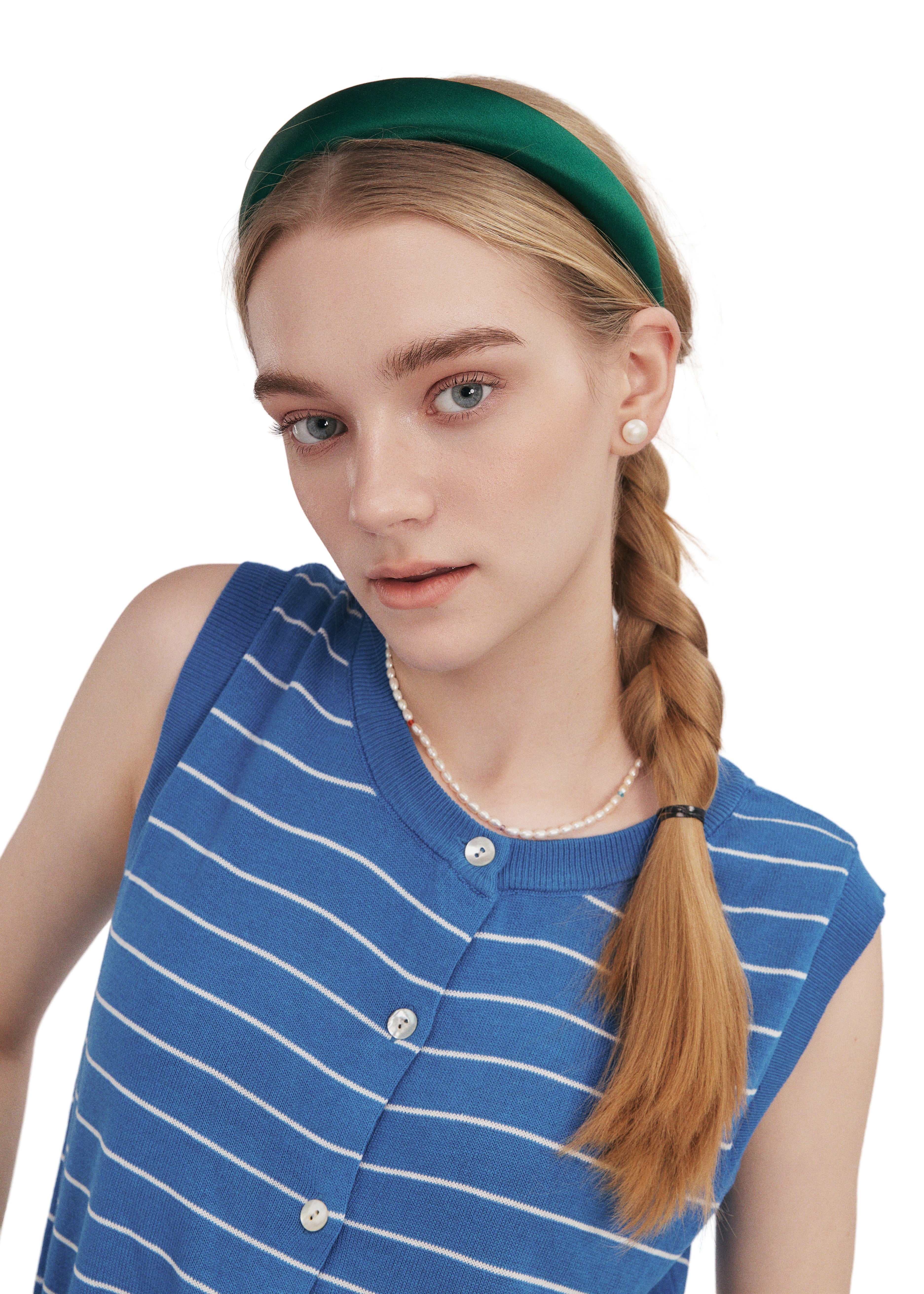 The Essential Silk Headband - Dark Green