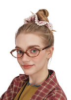 Pearl Embellished Silk Scrunchie - Pink - Pink - OLAH Ponytail Holders