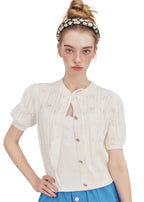 Daisy Silk Headband - Black & White - Black - OLAH Headbands