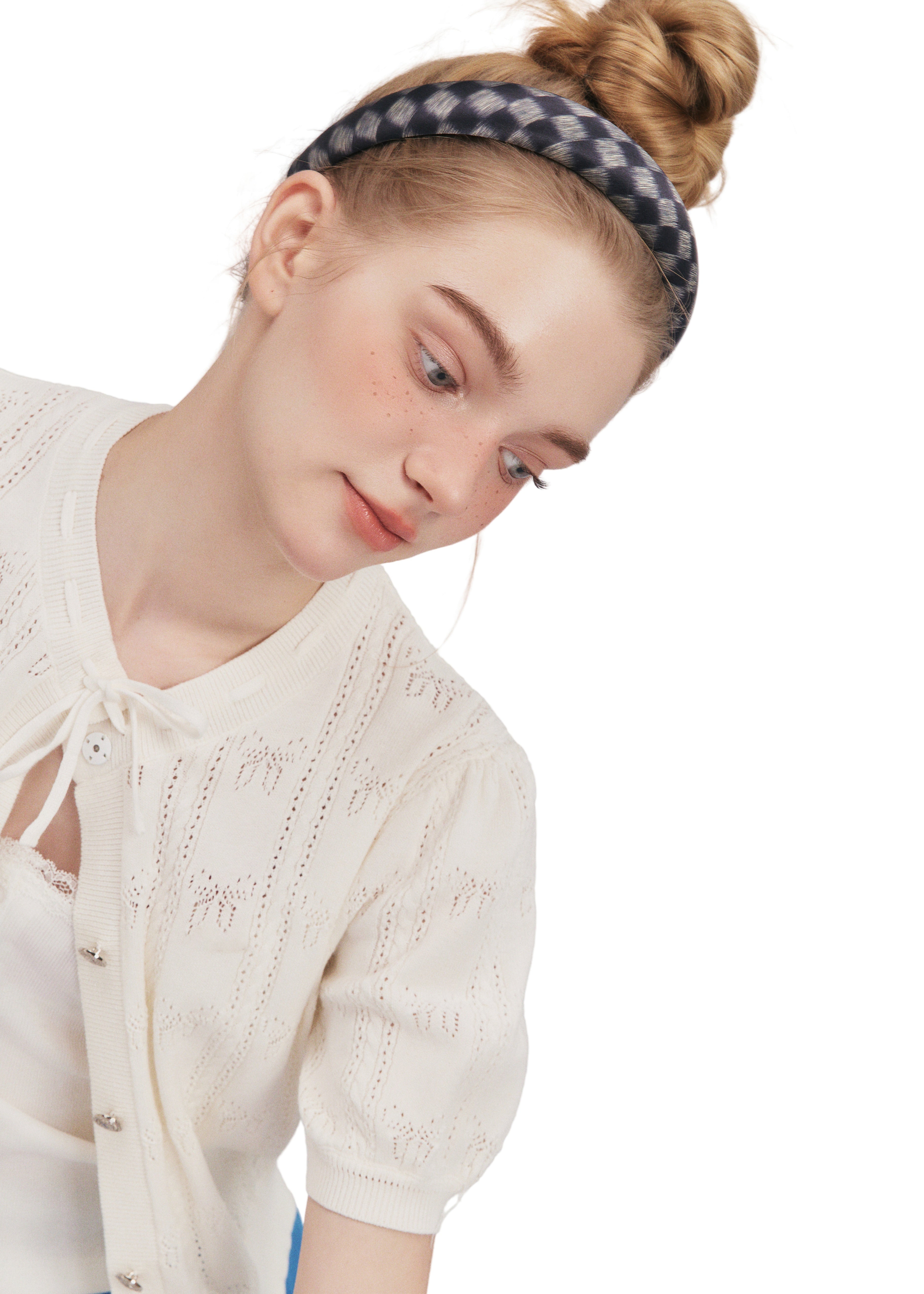 Lunelle Silk Headband - Steel Blue