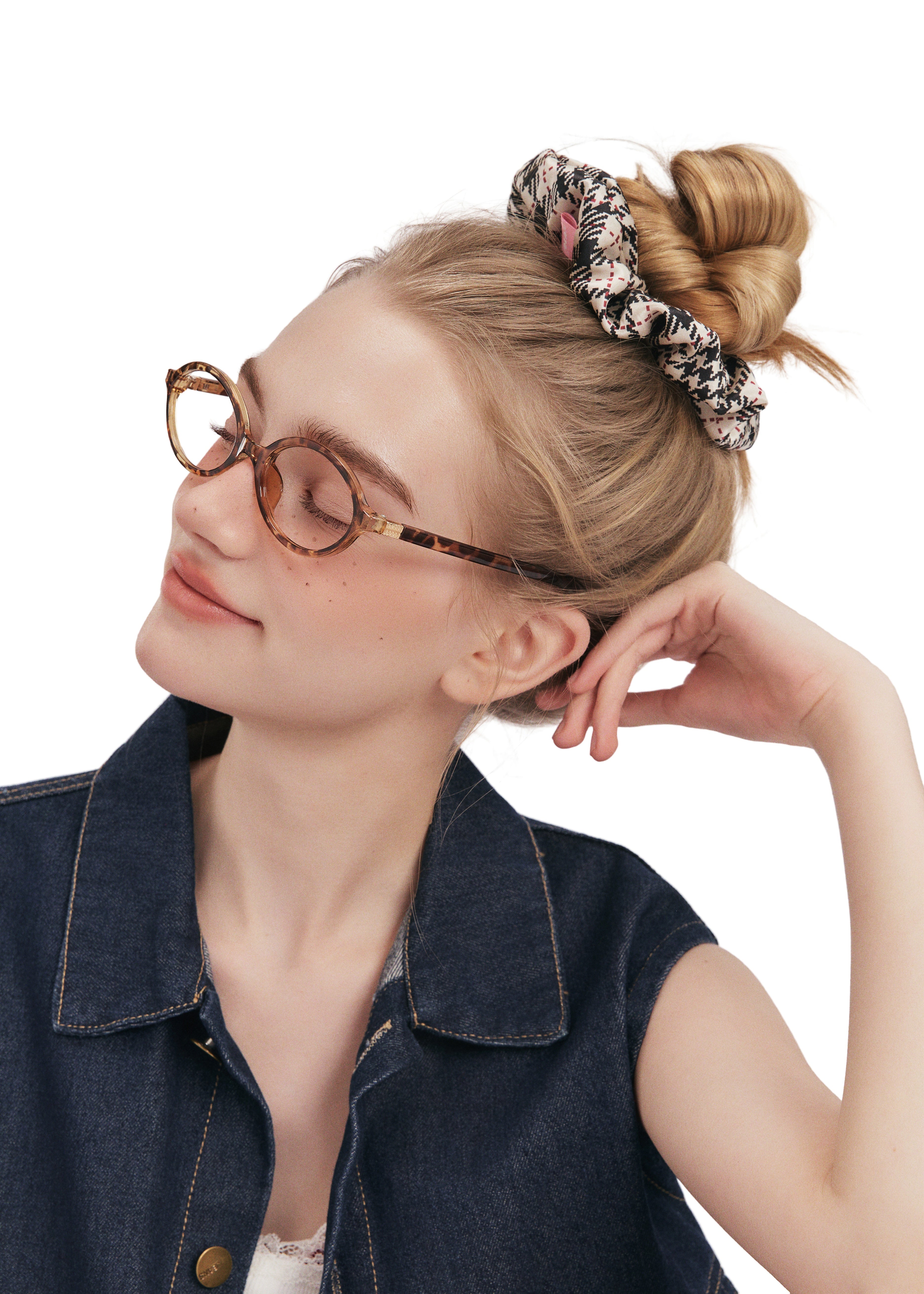 Cordellia Silk Scunchie - Beige