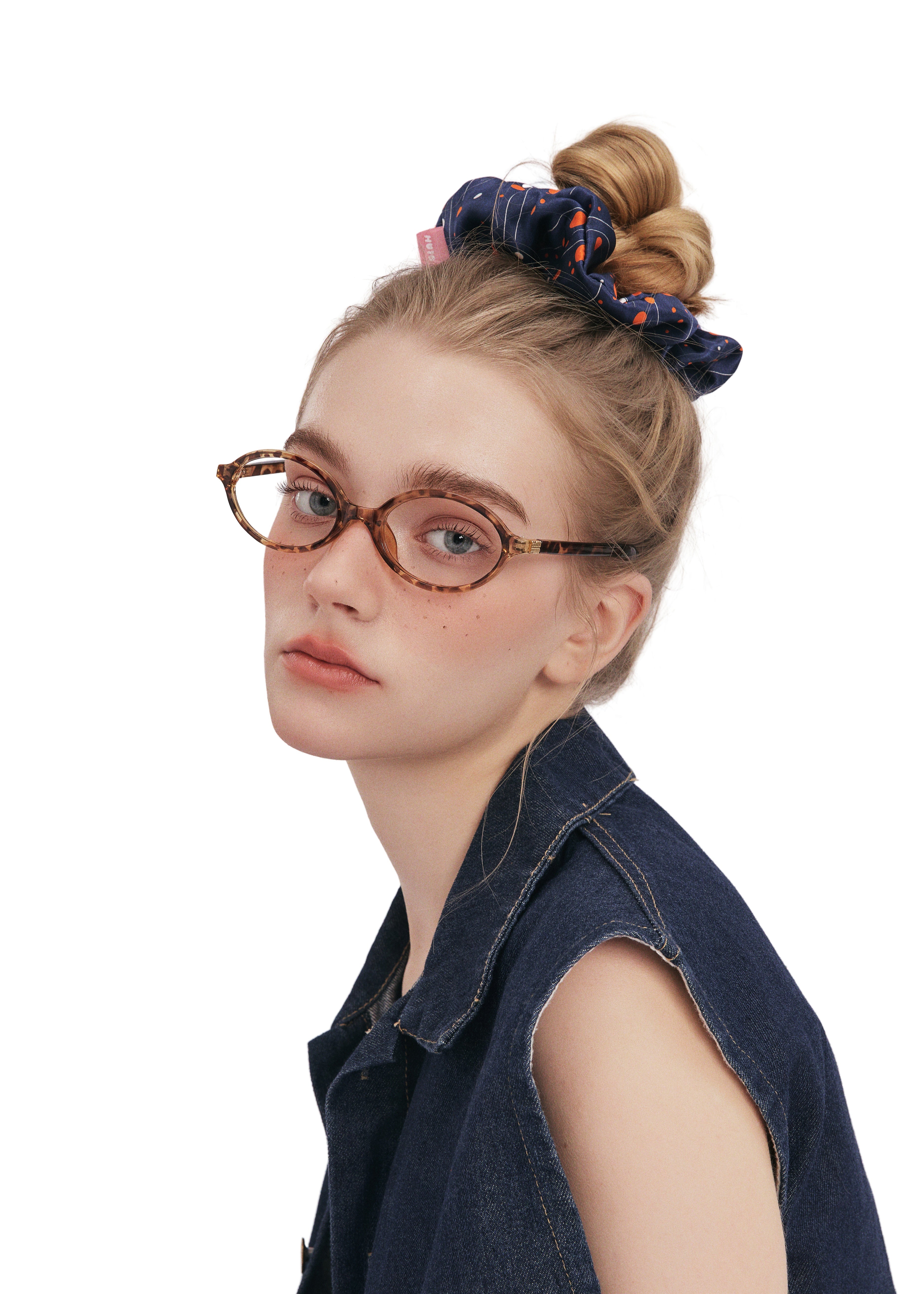 Celestia Silk Scrunchie - Blue