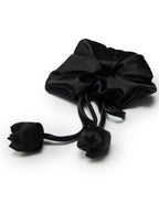 Tulip Silk Hair Tie Scrunchie - Black - Black - OLAH Ponytail Holders