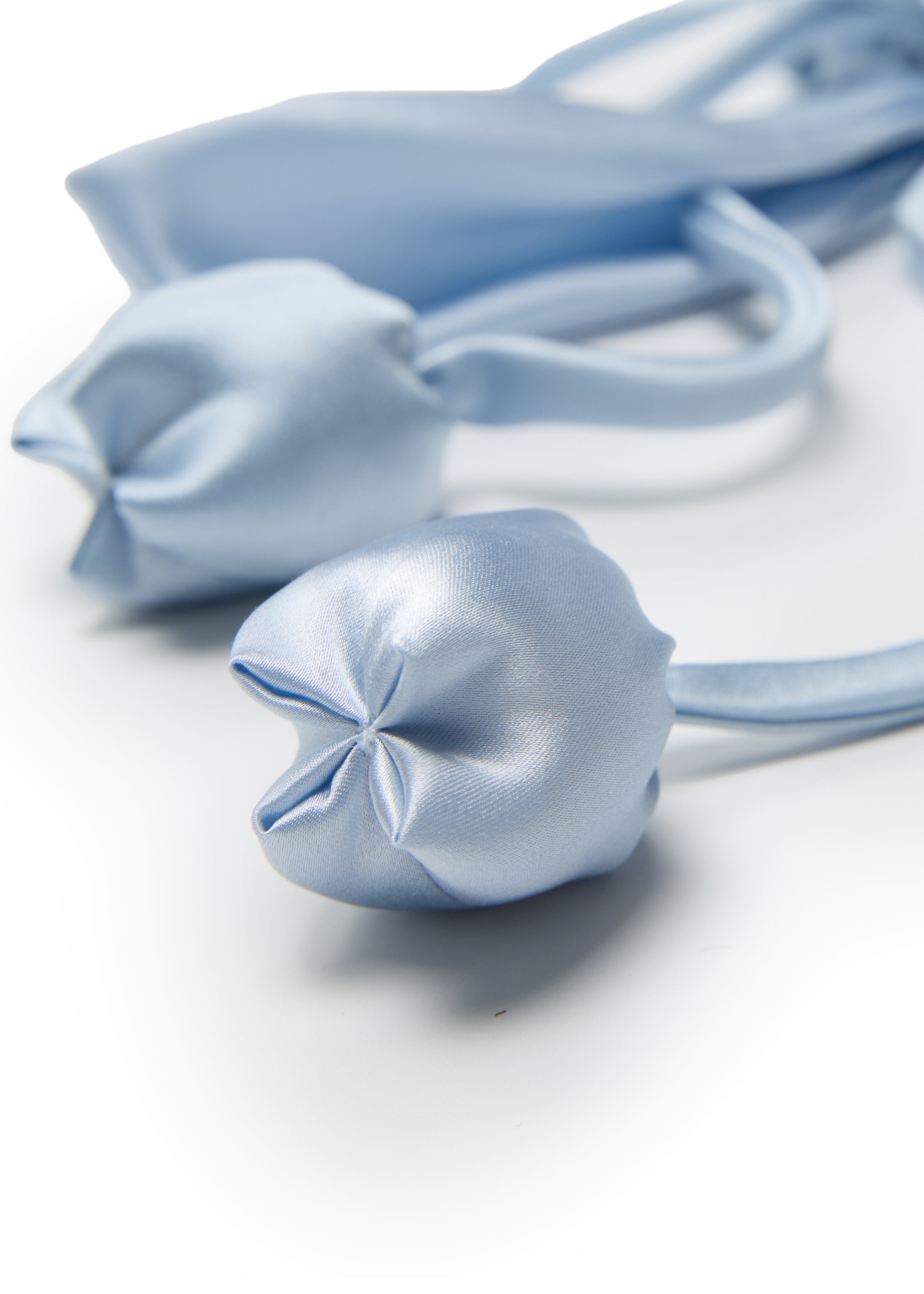 Tulip Silk Hair Tie Scrunchie - Baby Blue