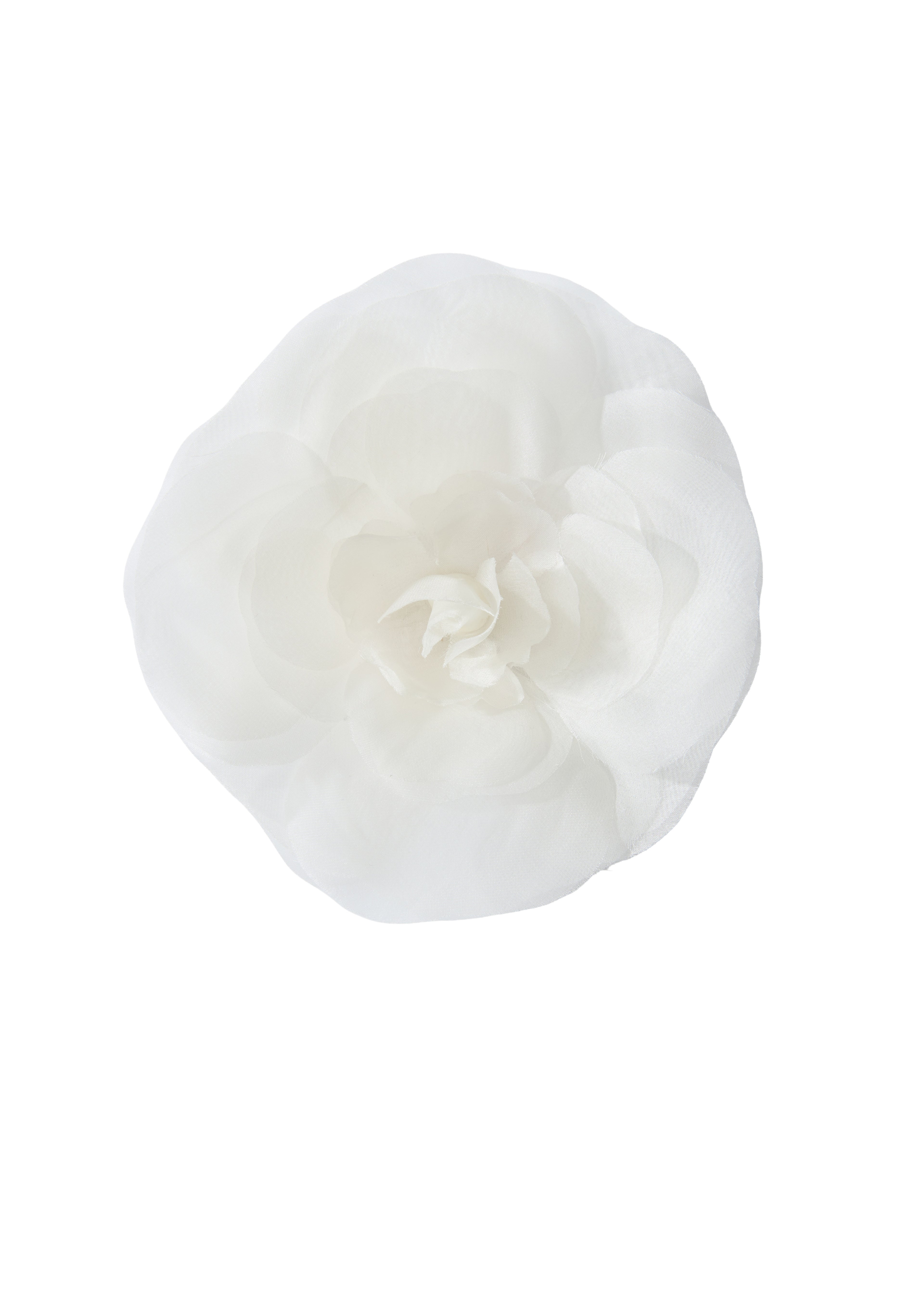 Olah Bloom Silk Flower Pin - Moon Rose