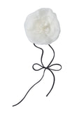 Olah Bloom Silk Flower Pin - Moon Rose