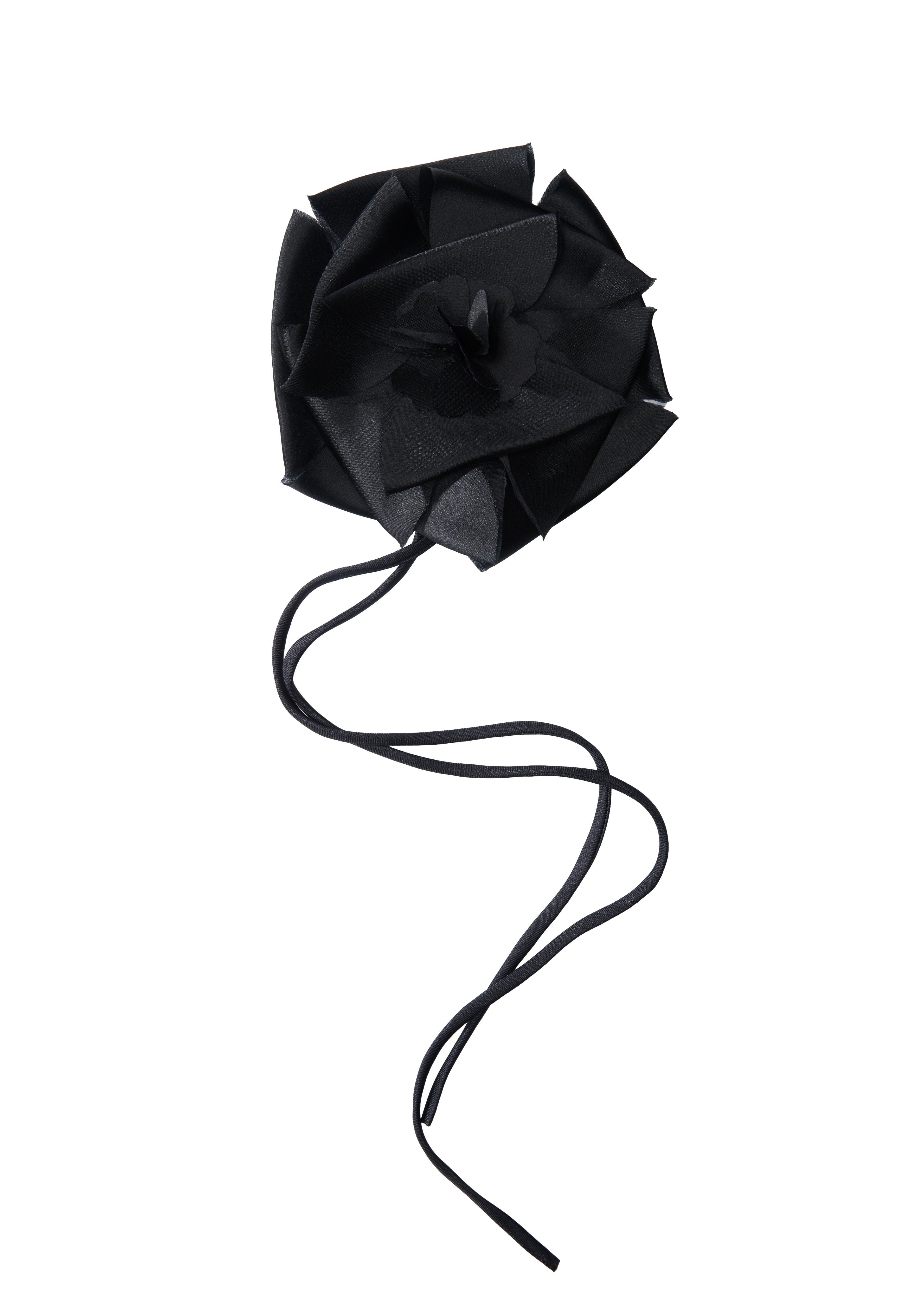 Olah Bloom Silk Flower Pin - Midnight Camellia