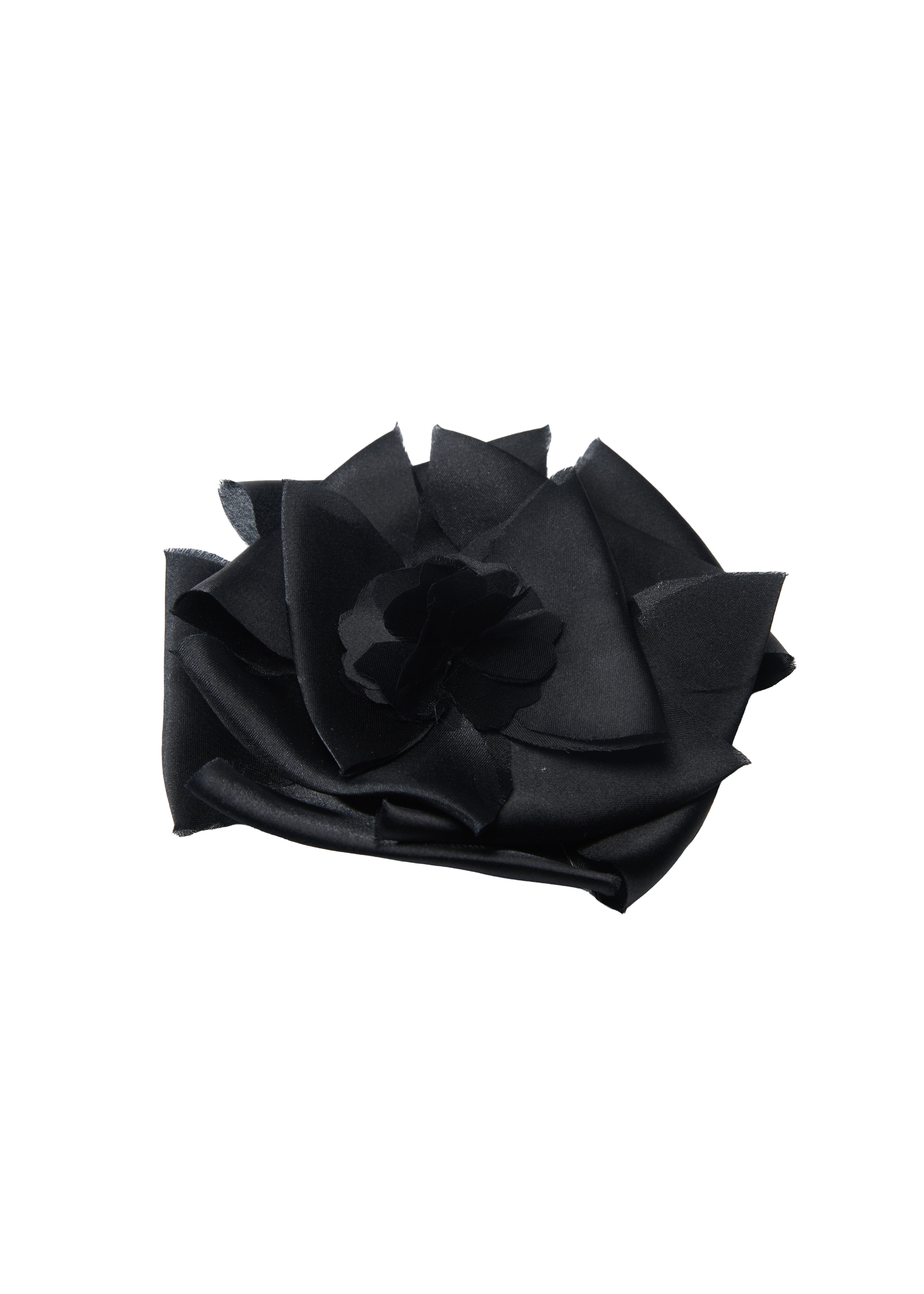 Olah Bloom Silk Flower Pin - Midnight Camellia