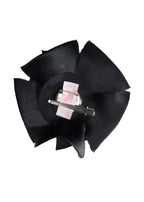 Olah Bloom Silk Flower Pin - Midnight Camellia