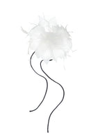 Olah Bloom Silk Flower Pin - Feather Ivory