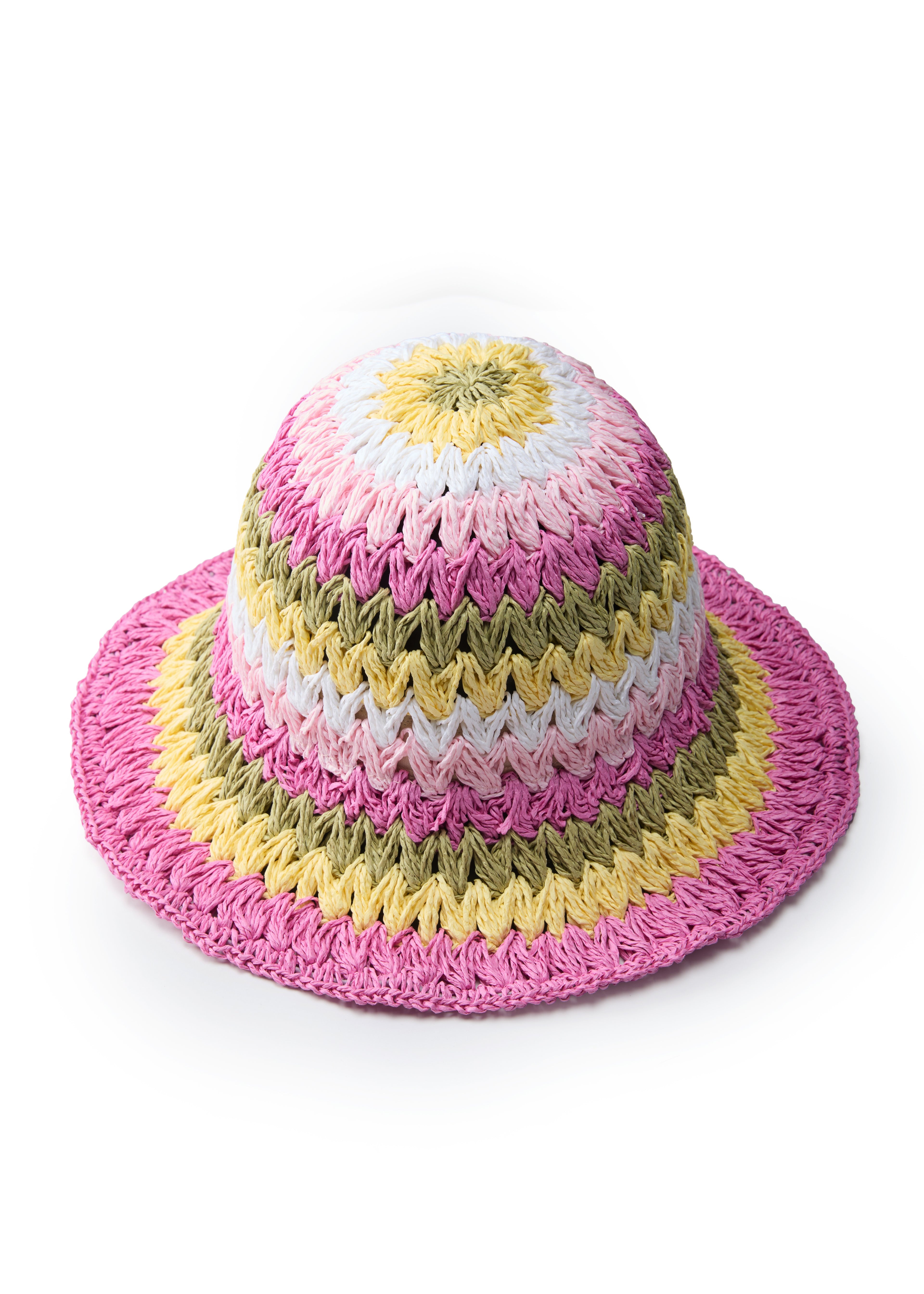 Raspberry Lemonade Packable Straw Hat