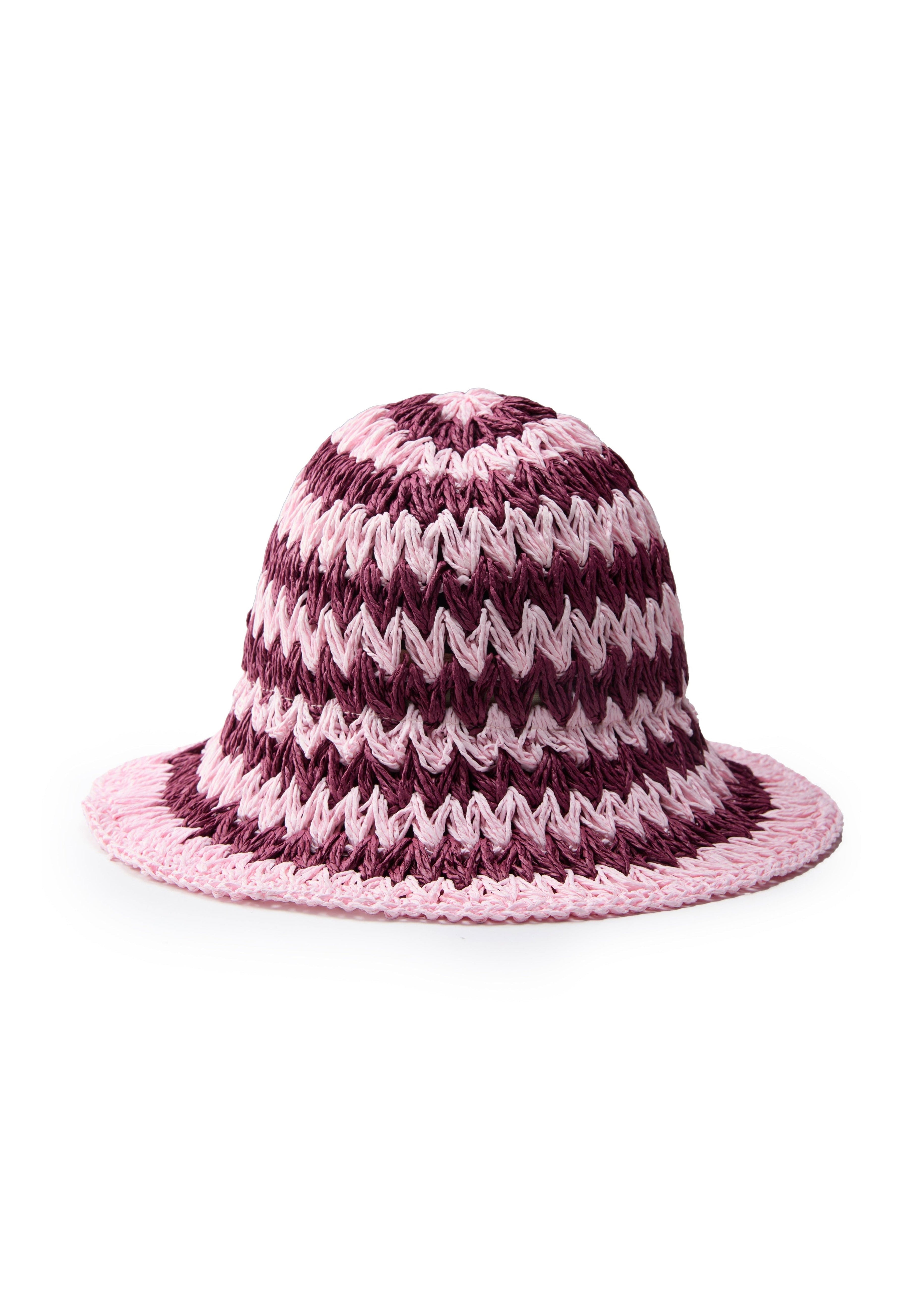 Strawberry Macaron Packable Straw Hat