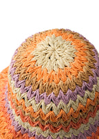 Peach Bellini Packable Straw Hat