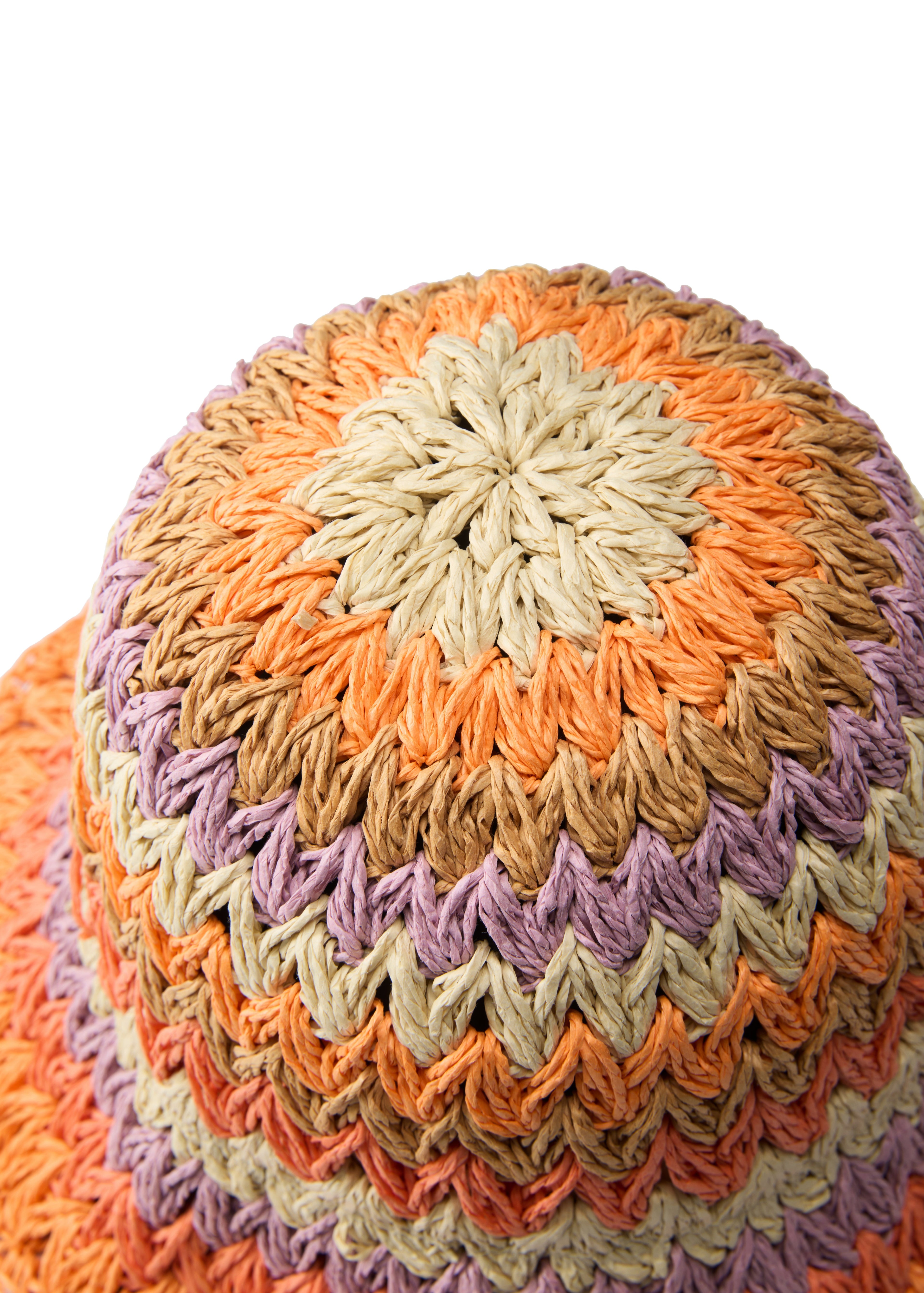 Peach Bellini Packable Straw Hat