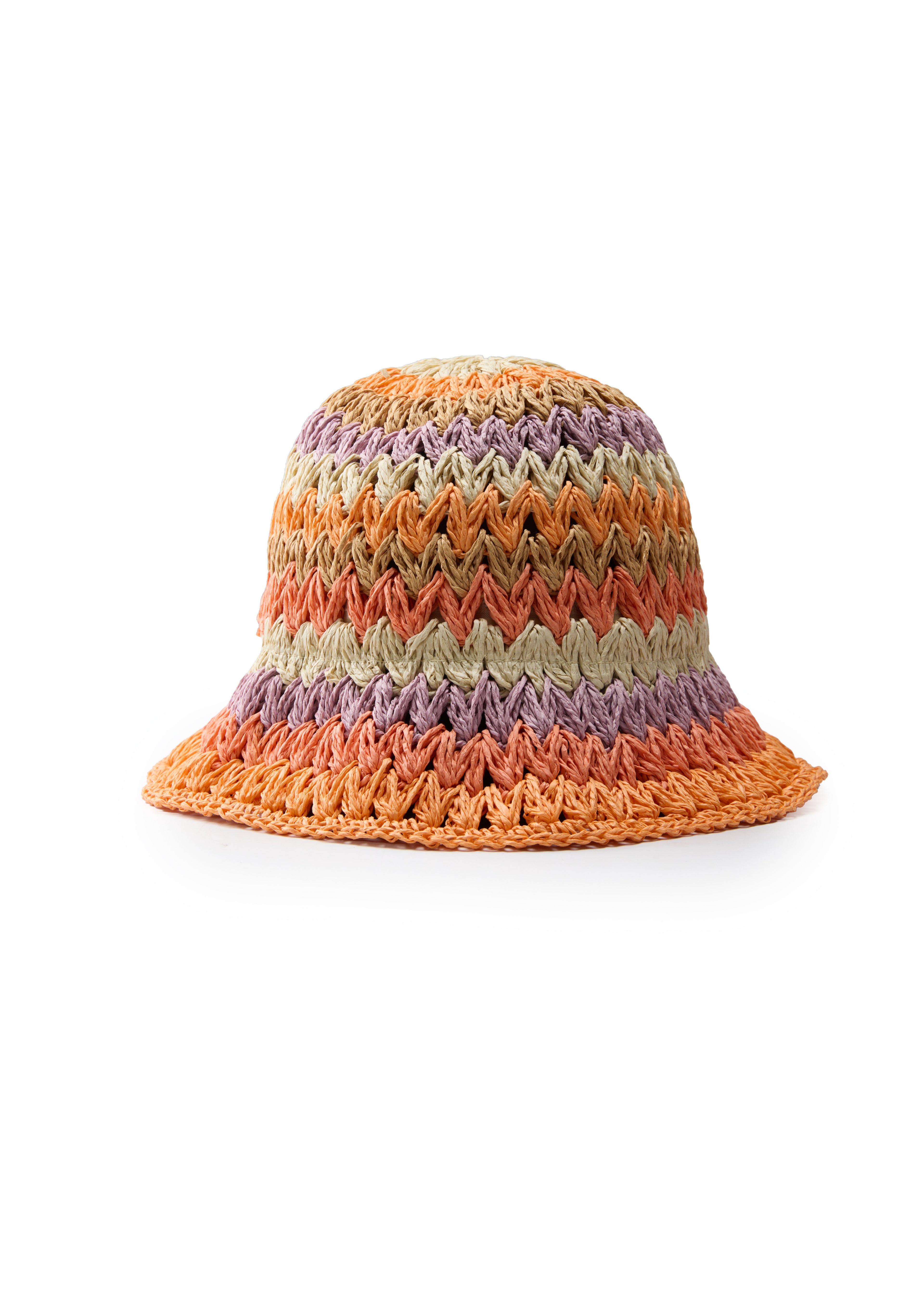 Peach Bellini Packable Straw Hat