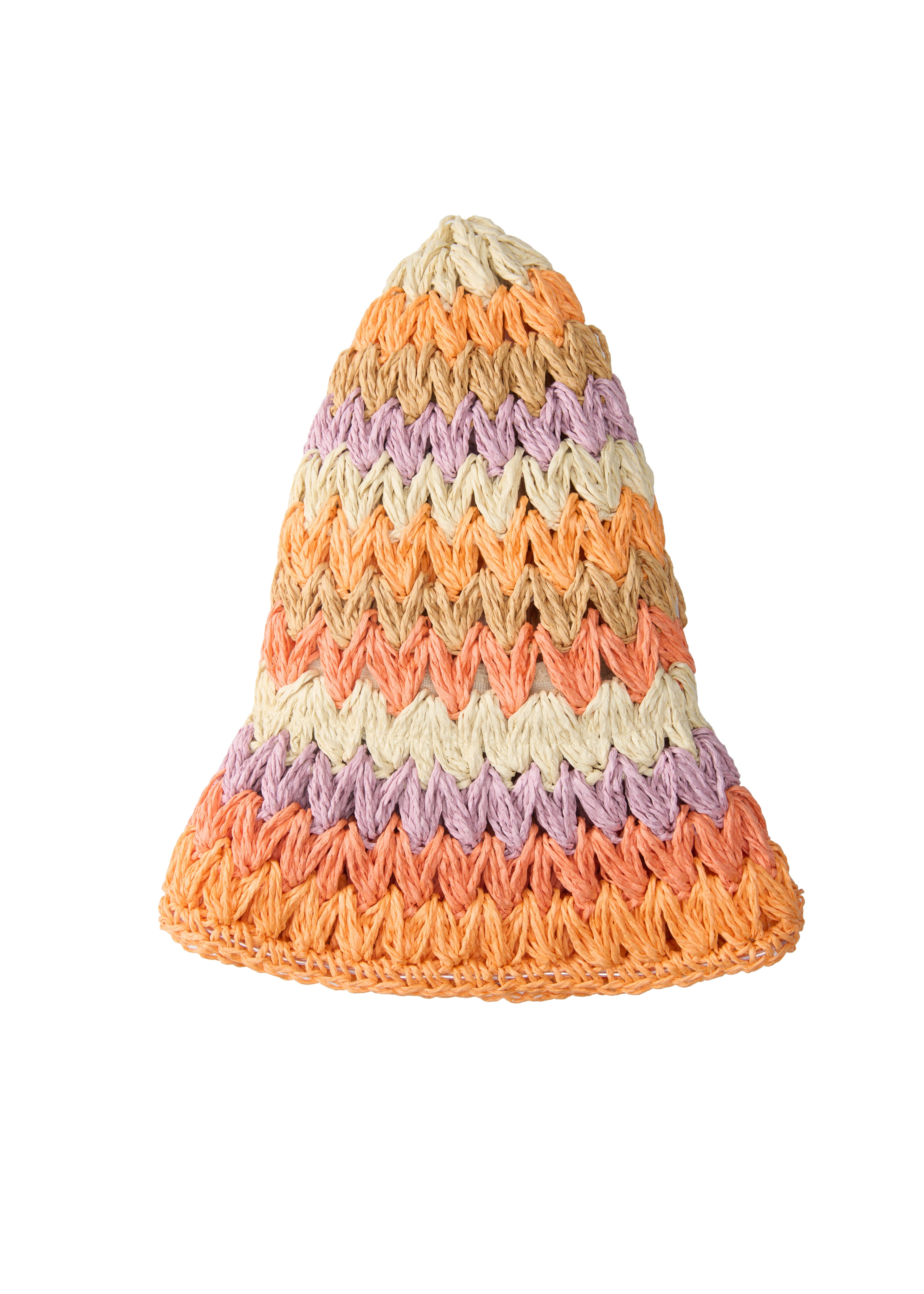 Peach Bellini Packable Straw Hat