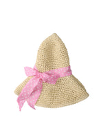 Wild Brim Packable Straw Hat with Silk Ribbon - Blush Riviera