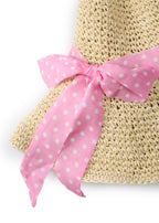 Wild Brim Packable Straw Hat with Silk Ribbon - Blush Riviera